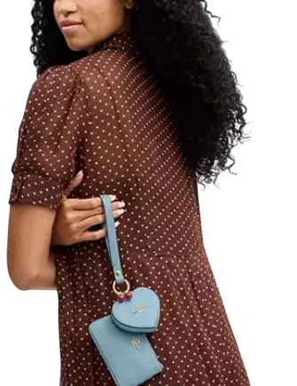 Coach Wristlet And Heart Pouch With Charm