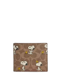 Coach X Peanuts 3 In 1 Wallet In Signature Canvas With Snoopy Print