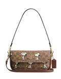 Coach X Peanuts Hailey Flap Bag In Signature Canvas With Snoopy Print
