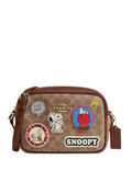 Coach X Peanuts Jamie Camera Bag In Signature Canvas With Patches