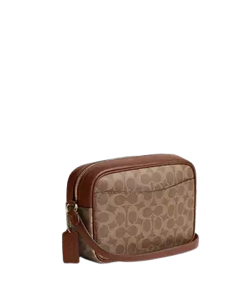 Coach X Peanuts Jamie Camera Bag In Signature Canvas With Patches