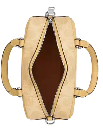 Coach X Peanuts Satchel Crossbody Bag In Signature Canvas With Charlie Brown
