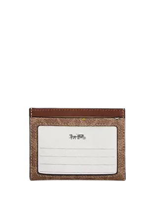 Coach X Peanuts Slim Id Card Case In Signature Canvas With Snoopy Print