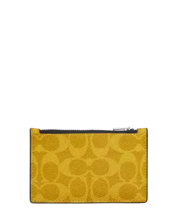 Coach Zip Card Case In Signature
