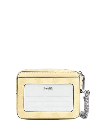 Coach Zip Card Case In Signature Canvas
