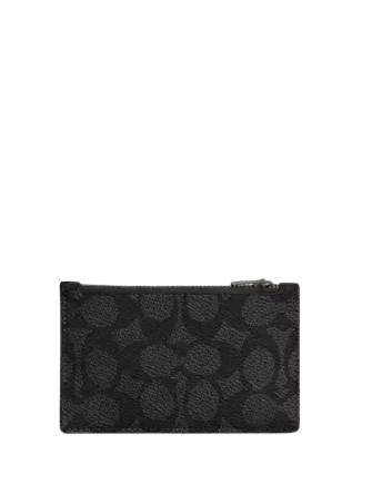 Coach Zip Card Case In Signature