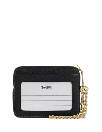 Coach Zip Card Case In Signature Leather