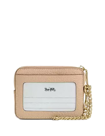Coach Zip Card Case In Signature Leather