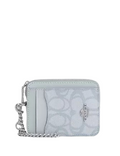 Coach Zip Card Case In Sketch Signature Canvas