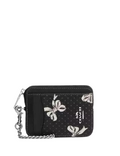 Coach Zip Card Case With Bow Print