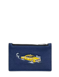 Coach Zip Card Case With Car Print