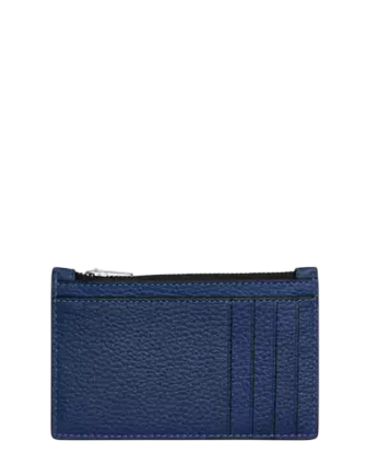 Coach Zip Card Case With Car Print