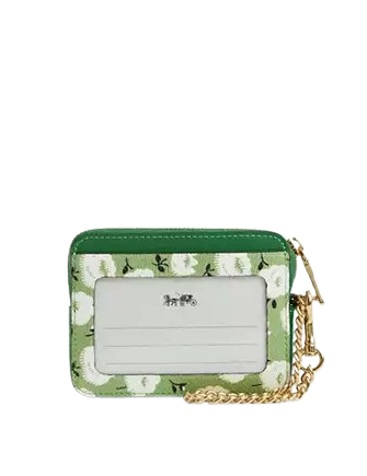 Coach Zip Card Case With Floral Print