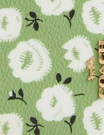 Coach Zip Card Case With Floral Print
