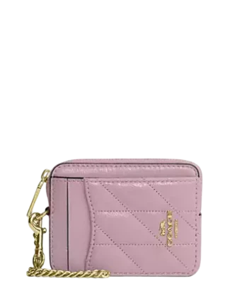 Coach Zip Card Case With Quilting