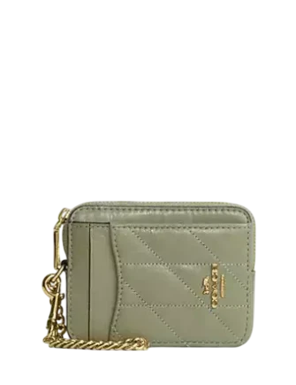 Coach Zip Card Case With Quilting
