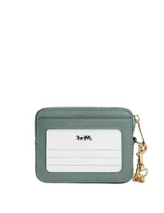 Coach Zip Card Case With Quilting