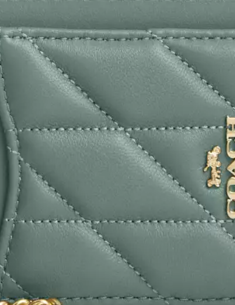 Coach Zip Card Case With Quilting