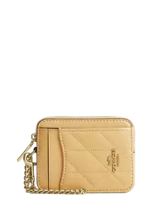 Coach Zip Card Case With Quilting