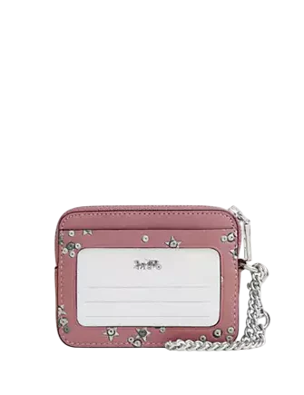 Coach Zip Card Case With Star Print