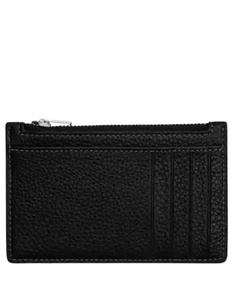 Coach Zip Card Case With Varsity Motif