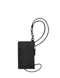 Coach Zip Lanyard Card Case In Signature Canvas