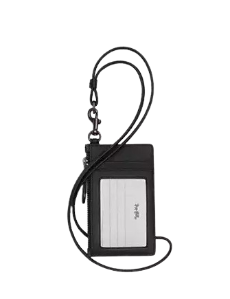 Coach Zip Lanyard Card Case In Signature Canvas