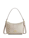 Coach Zip Top Shoulder Bag In Signature Canvas