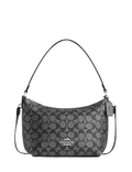 Coach Zip Top Shoulder Bag In Signature Canvas