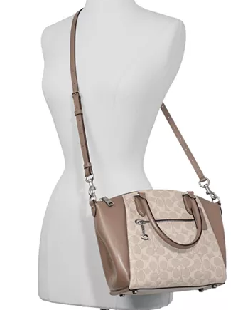 Coach Coated Canvas Signature Elise Satchel