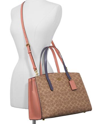 Coach Coated Canvas Signature Colorblock Charlie Satchel