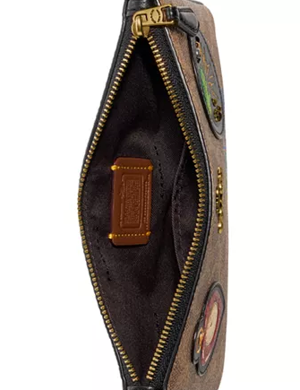 Coach Coated Canvas Signature Wizard Of Oz Small Wristlet