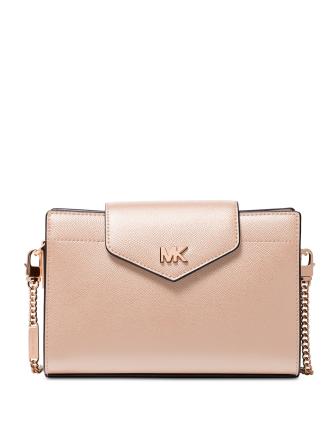 Michael Michael Kors Crossgrain Leather Crossbody Clutch