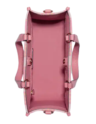 Coach Dempsey Carryall With Garden Plaid Print And Coach Patch