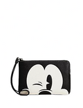 Coach Disney X Coach Corner Zip Wristlet With Wink Mickey Mouse
