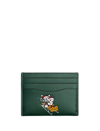 Coach Disney X Coach Slim Id Card Case With Winter Motif