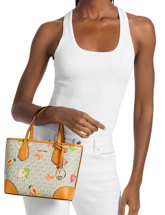Michael Michael Kors Eva Extra-Small Printed Signature Logo Convertible Tote Bag