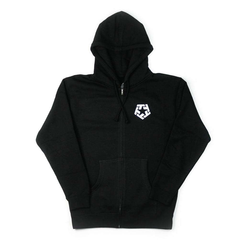 FONT LOGO - Black Men's Zip hoodie