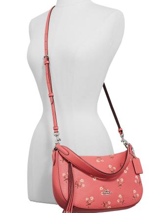 Coach Floral Print Leather Sutton Crossbody