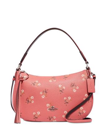 Coach Floral Print Leather Sutton Crossbody