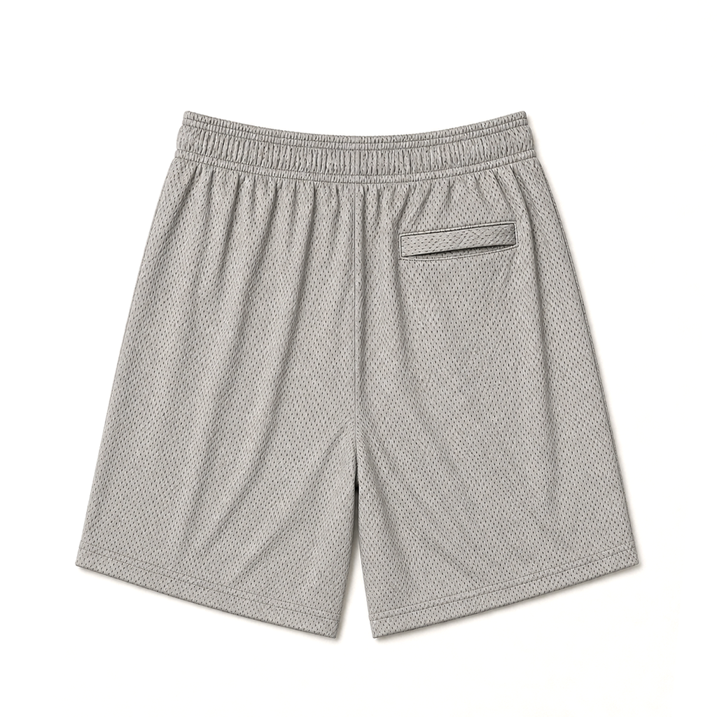 Grey Mesh Shorts
