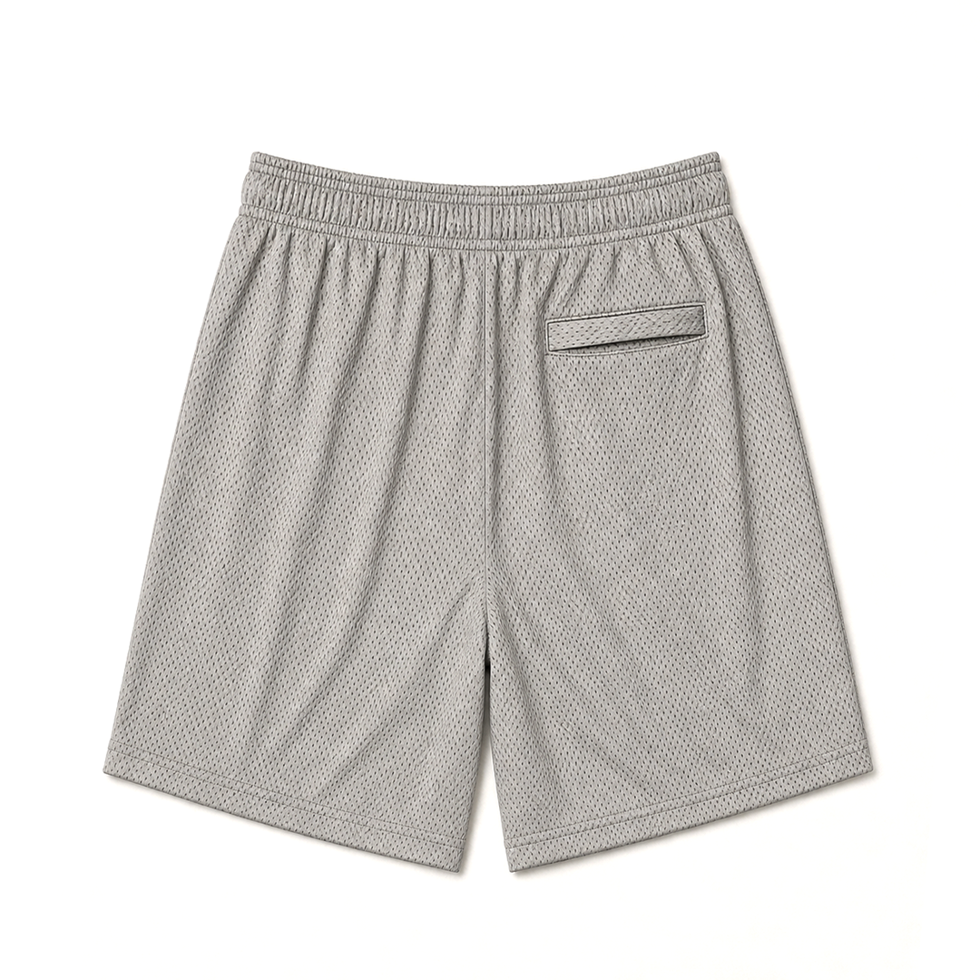 Grey Mesh Shorts