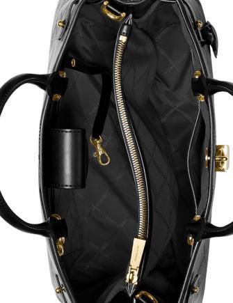 Michael Michael Kors Gramercy Chain Embossed Leather Satchel