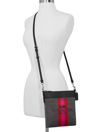 Coach Horse And Carriage Jacquard Kitt Crossbody