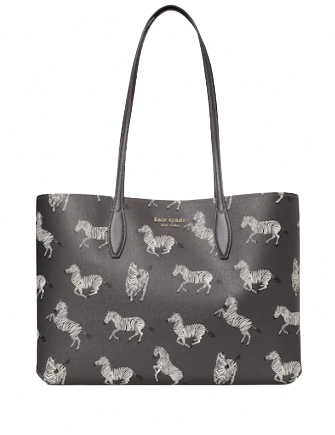 Kate Spade New York All Day Dancing Zebras Printed Large Tote