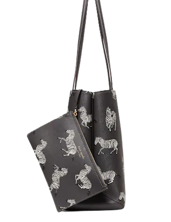 Kate Spade New York All Day Dancing Zebras Printed Large Tote