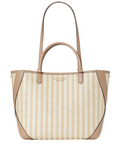 Kate Spade New York Buddie Striped Straw Small Tote