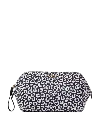 Kate Spade New York Chelsea Leopard Heart Medium Cosmetic Case