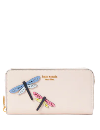 Kate Spade New York Dragonfly Embellished Zip-around Continental Wallet