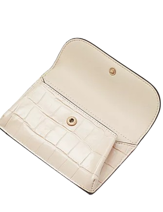 Kate Spade New York Dumpling Croc Embossed Small Card Holder
